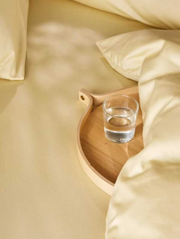 Harmoni Steinvasket Sateng Laken Lys Gul - Bilde 3