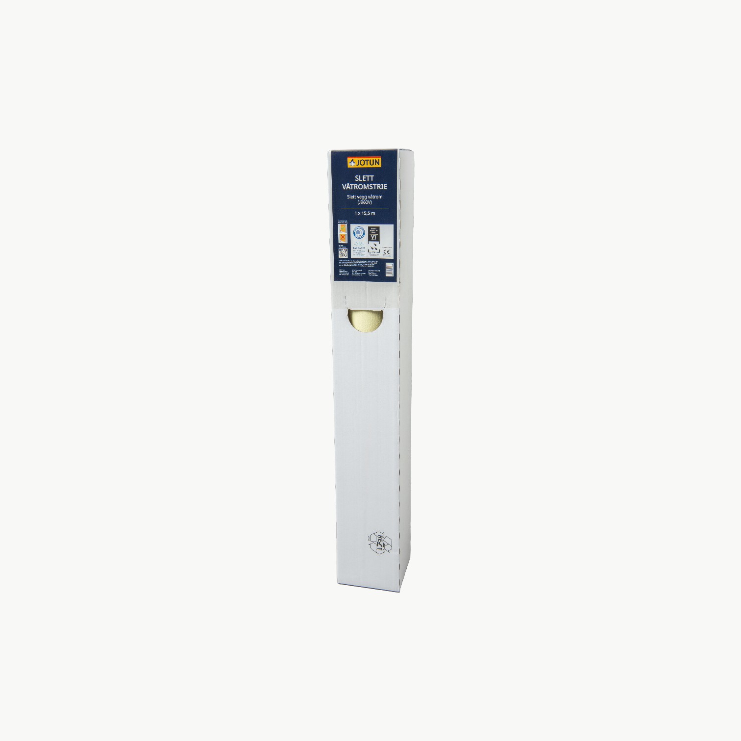 Jotun slett vegg våtrom J960V 15,5 m glassfiberstrie