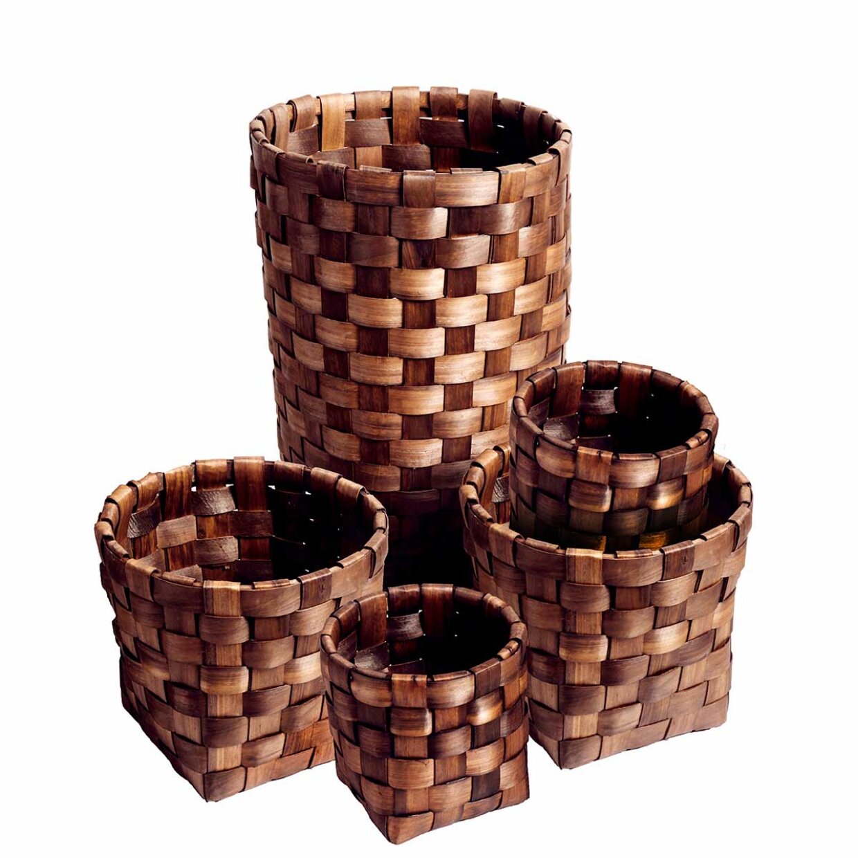 Oppbevaringskurver rund s/5 brun - Bilde 3