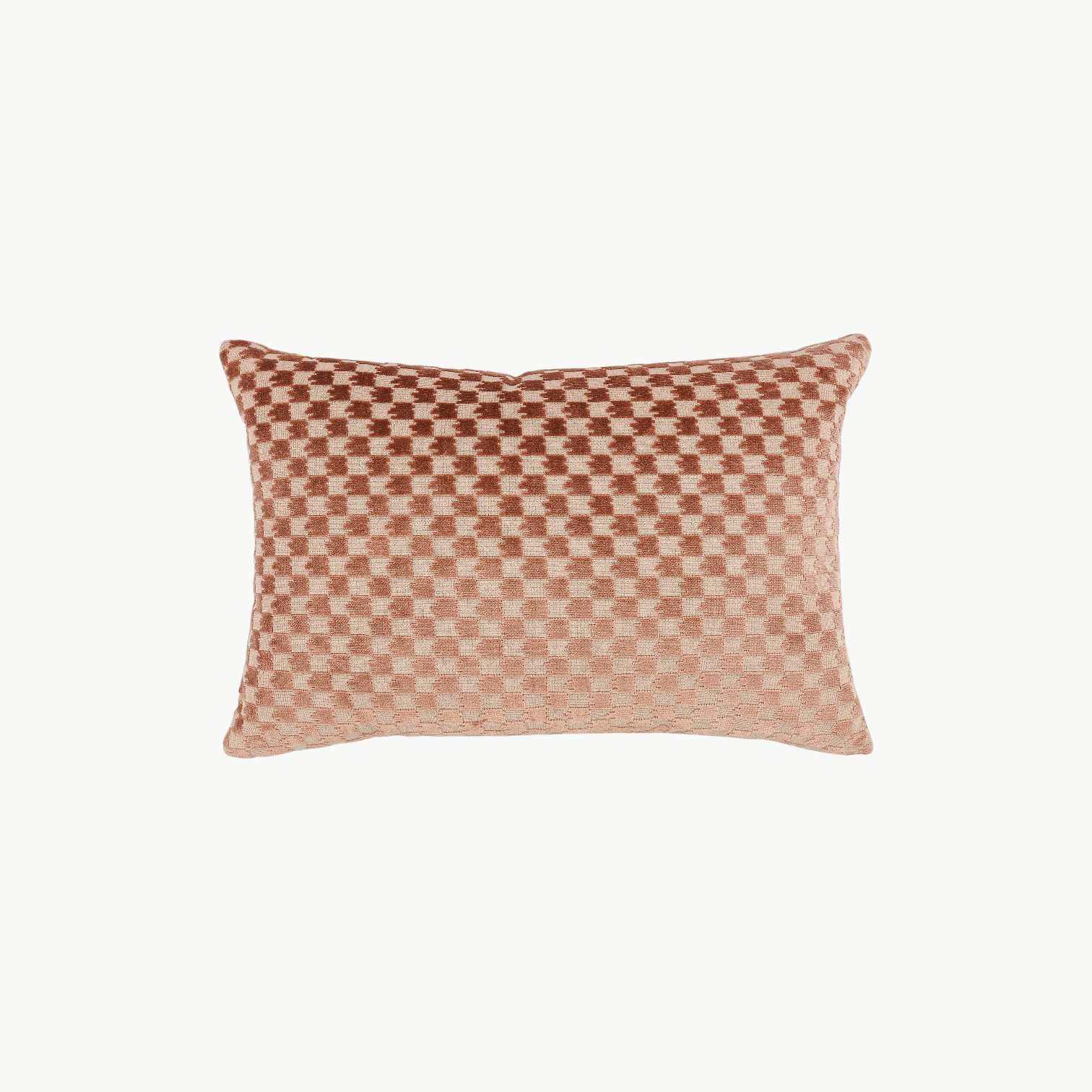 Pyntepute Eden 40 x 60 cm med houndstooth-mønster i dusty pink