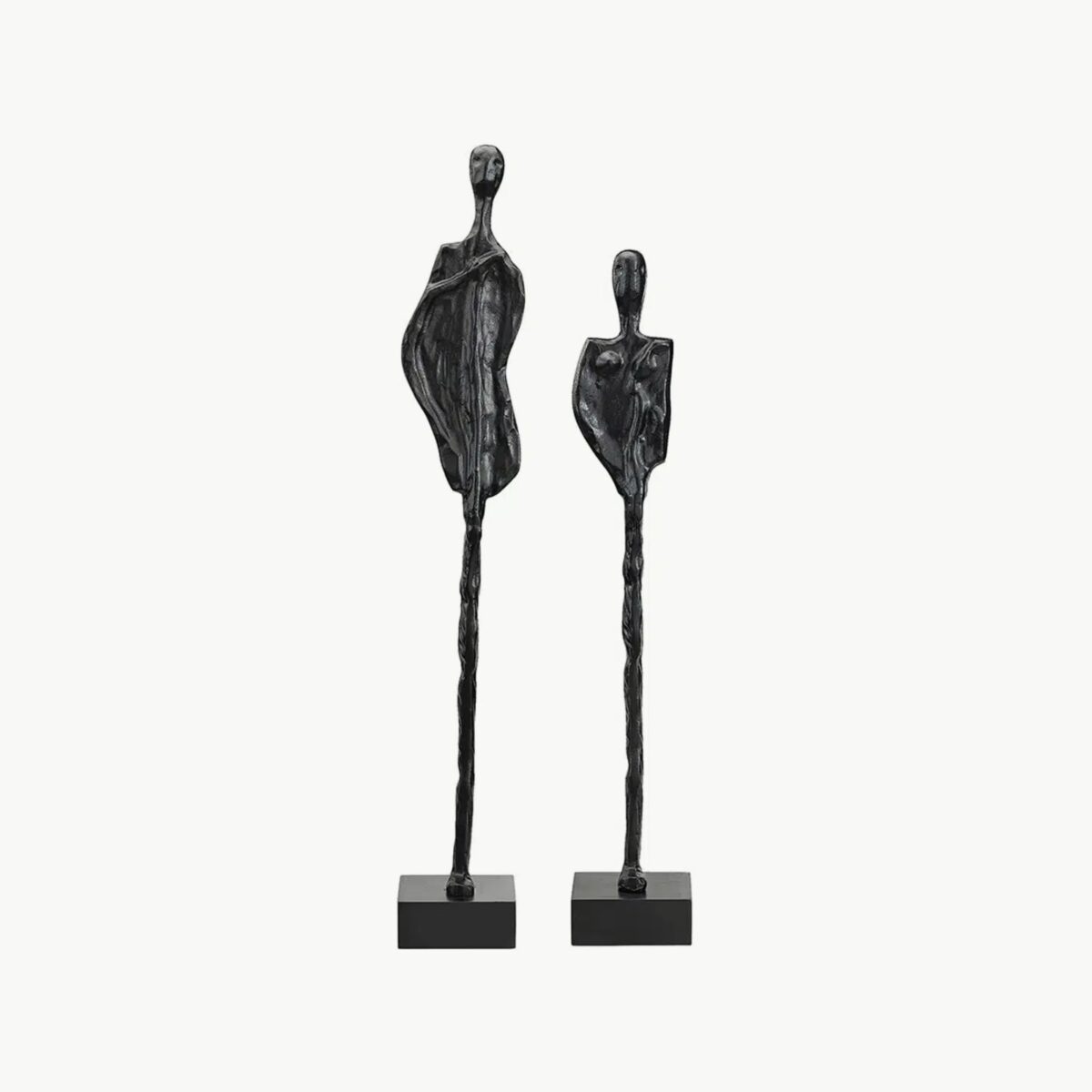 Artwood La Coppia Statue 2-sett Black