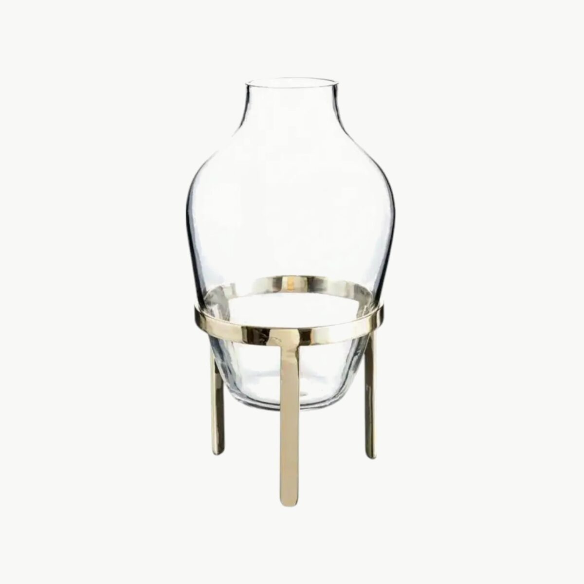 Adorn Vase, Small Glossy Brass