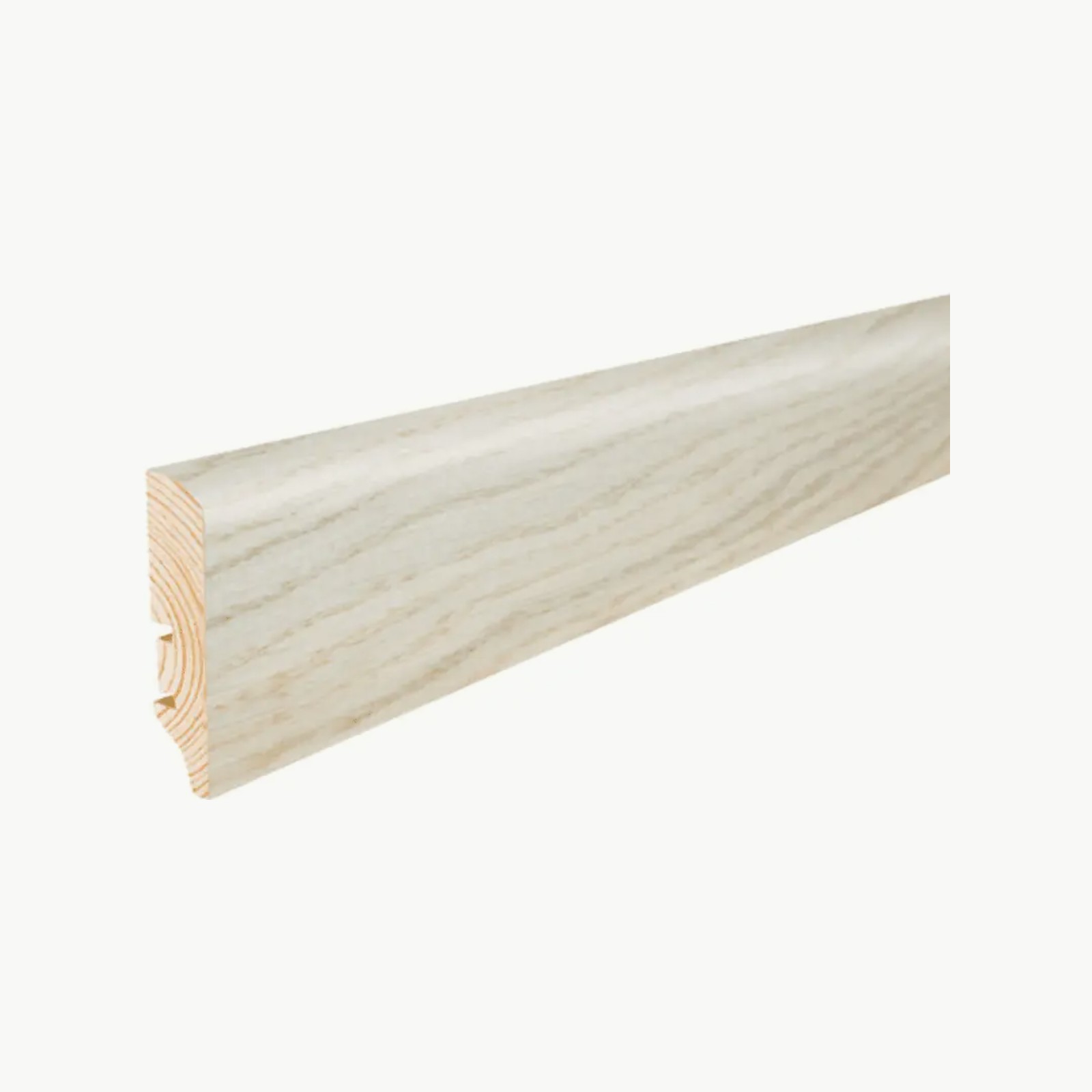 Saga Fotlist Glatt Eik Pearl white 16x60x2200mm