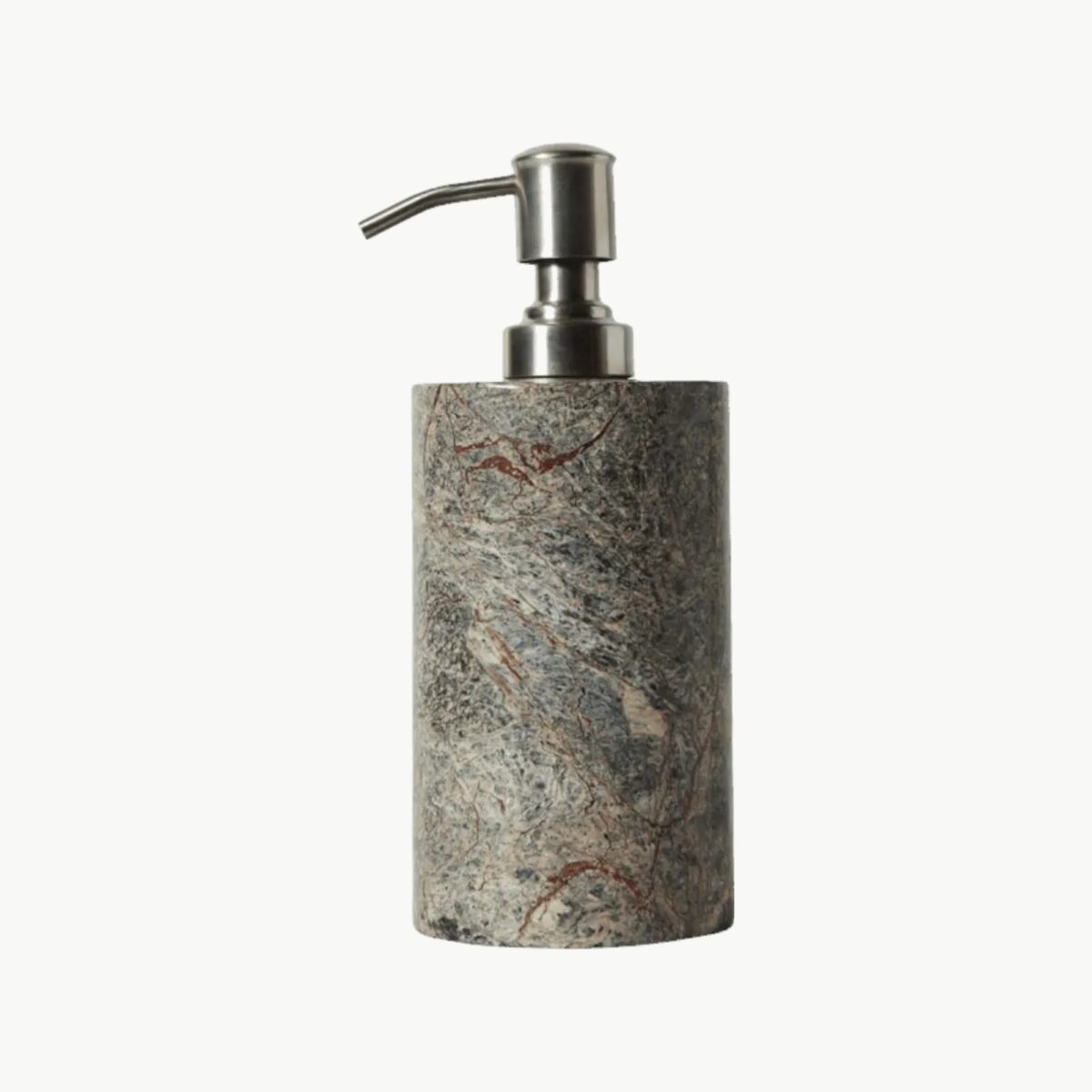 Muubs Vita såpedispenser Seagrass i marmor med grønne og naturlige toner