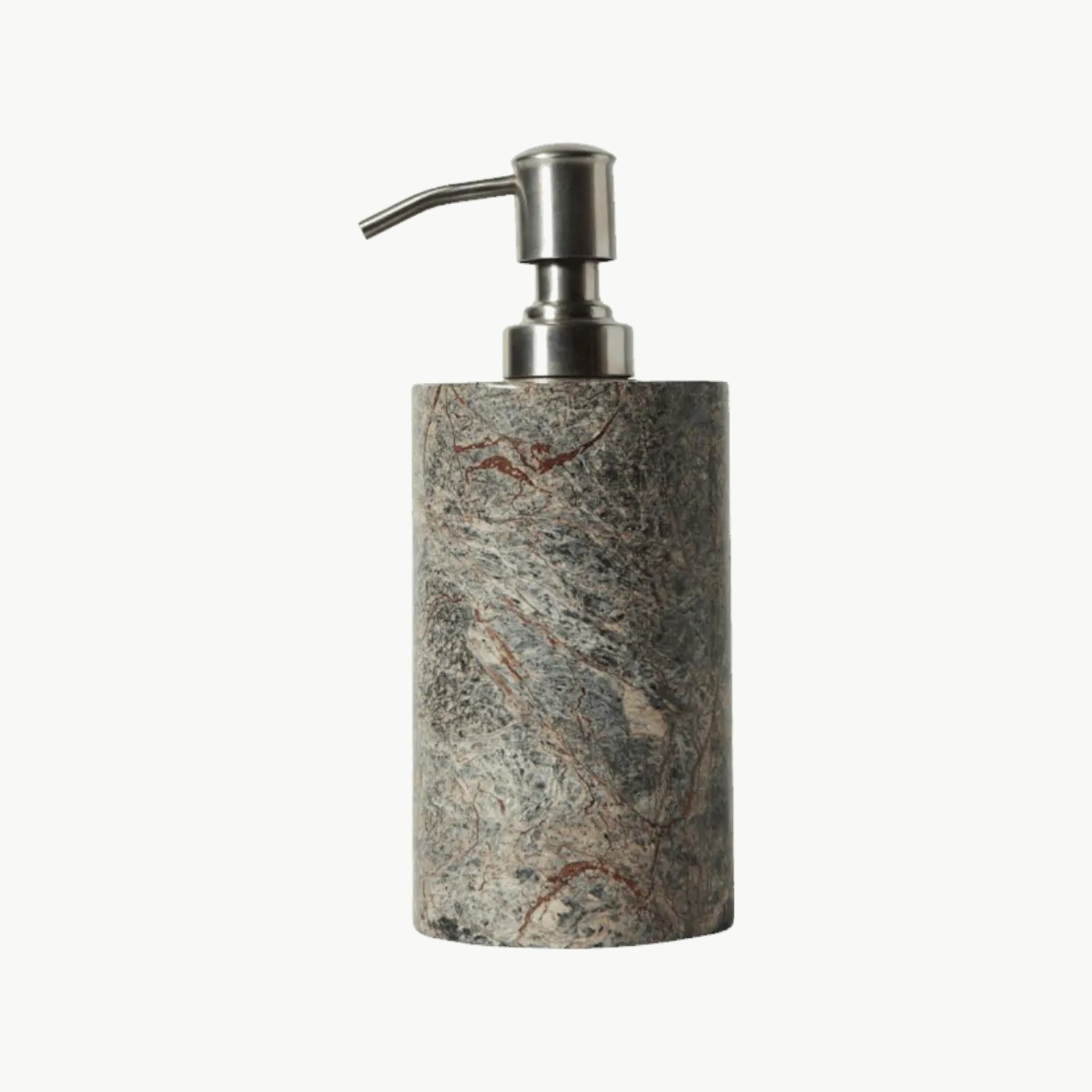 Muubs Vita såpedispenser Seagrass i marmor med grønne og naturlige toner