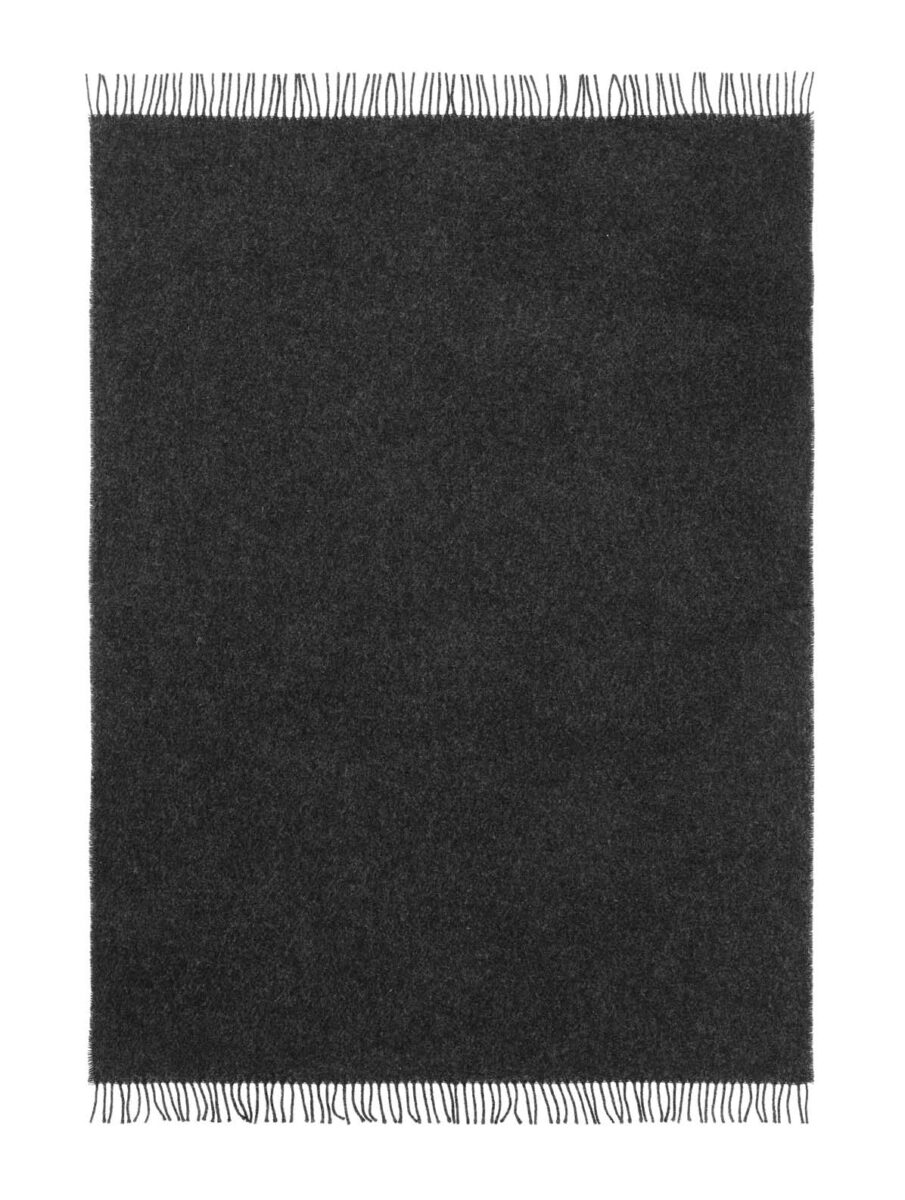 Falketind Ullpledd Koksgrå 120x180cm – detaljbilde av stoffet