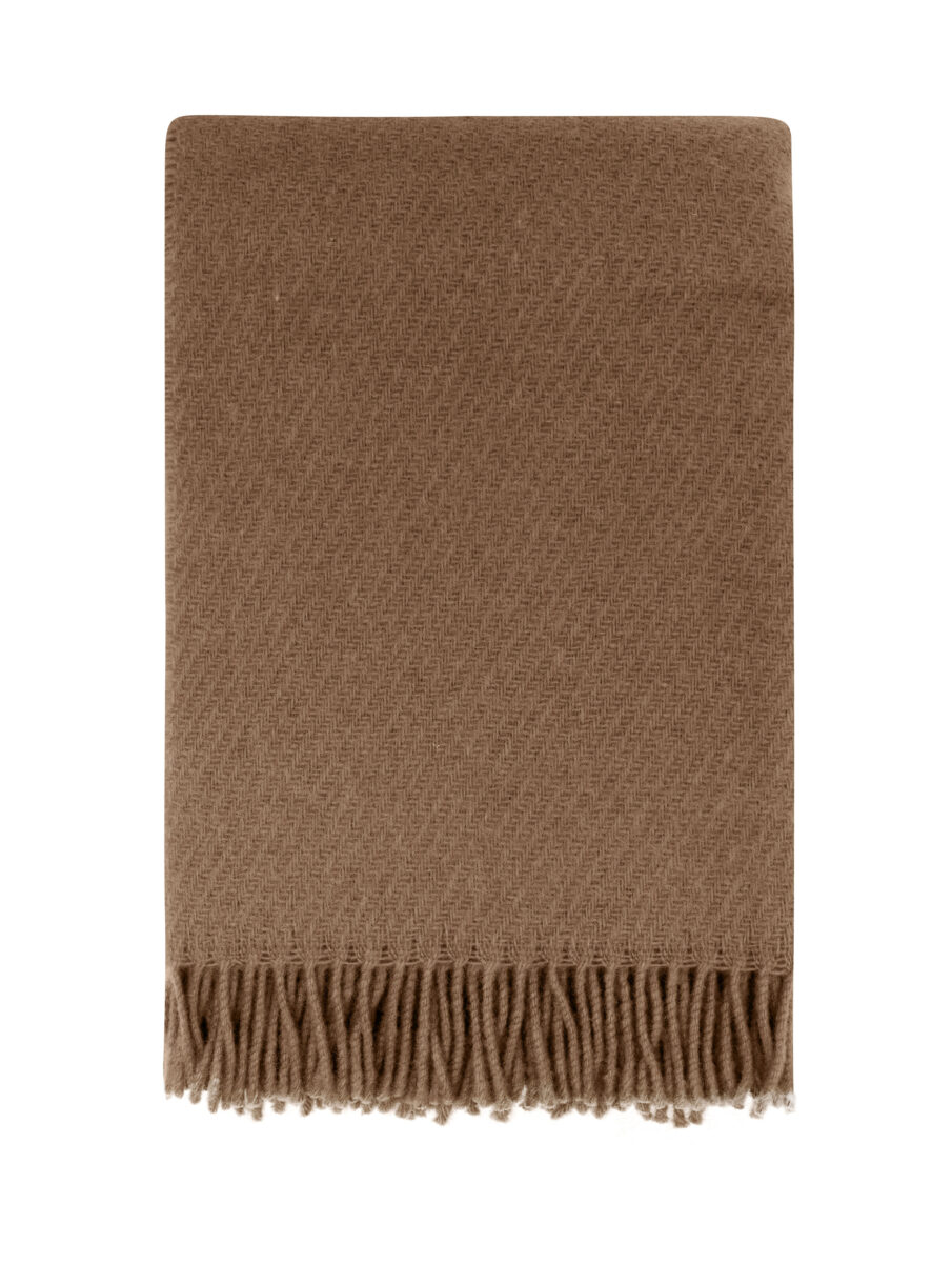Falketind Ullpledd Lys Karamell 120x180cm