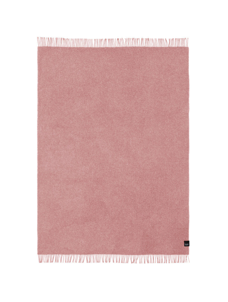 Falketind Ullpledd Varm Rosa 120x180cm – detaljbilde av stoffet