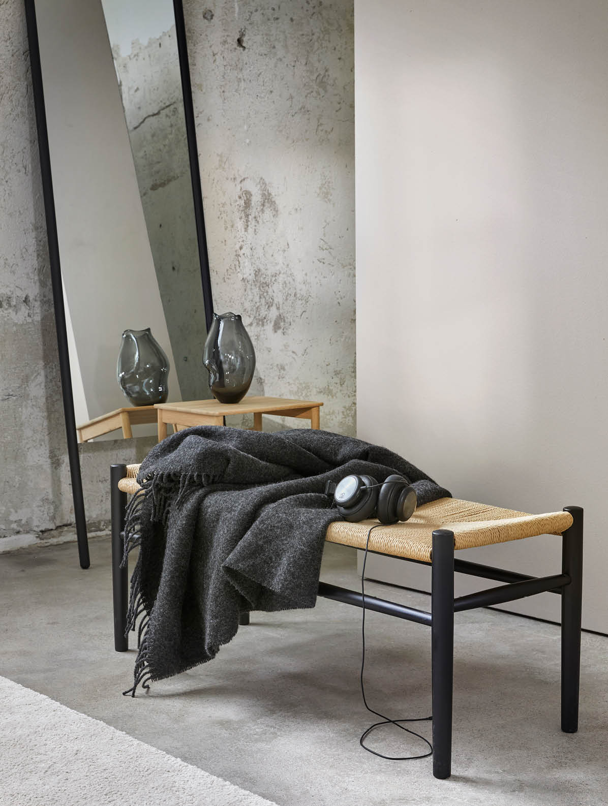 Falketind Ullpledd Koksgrå 120x180cm - Bilde 1