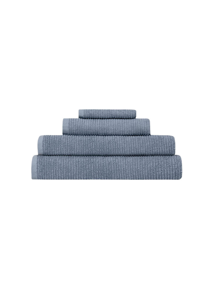 Moment Håndkle Denimblå – detaljbilde av stoffet