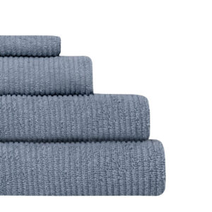 Moment Håndkle Denimblå – detaljbilde av stoffet