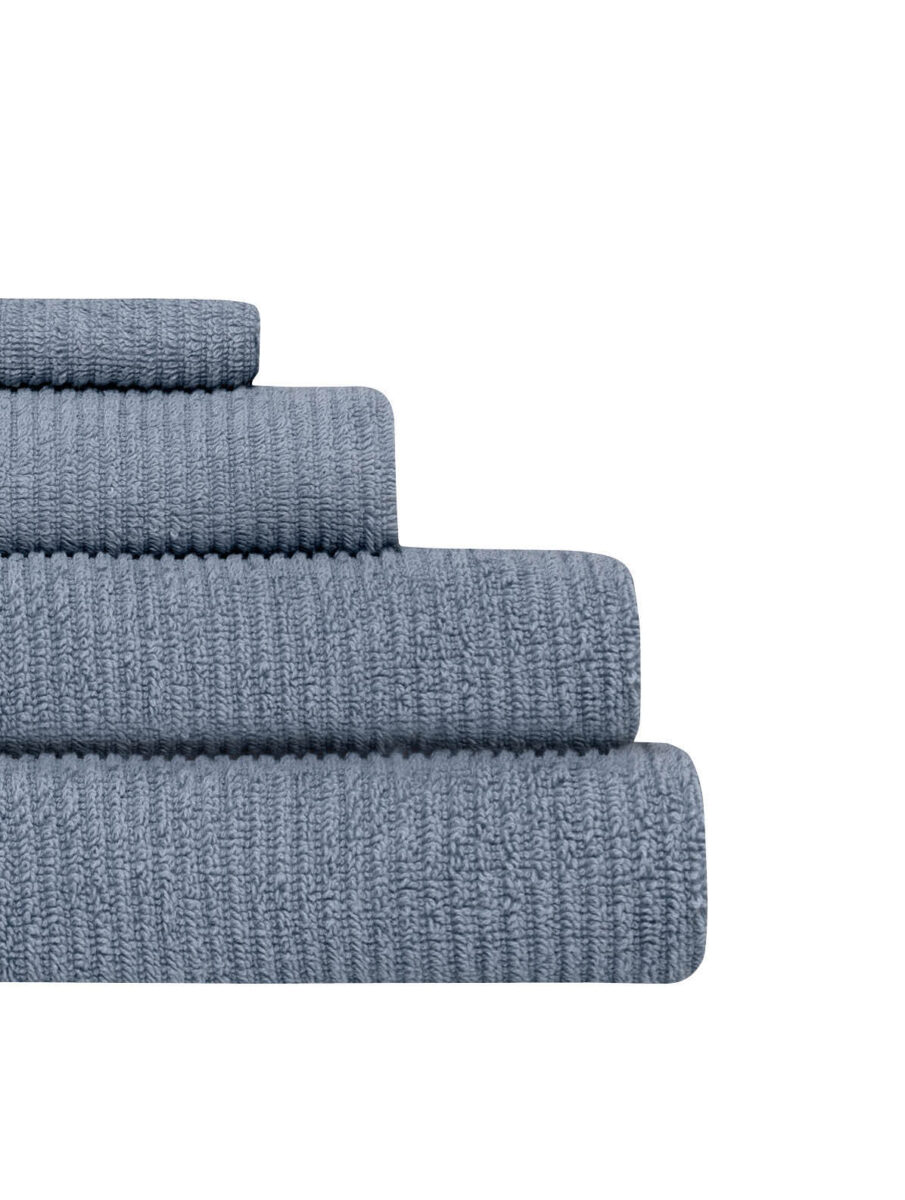 Moment Håndkle Denimblå – detaljbilde av stoffet