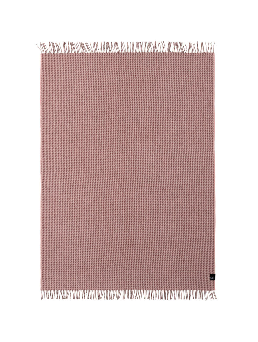 Teide Ullpledd Rødbrun 120x180cm – detaljbilde av stoffet