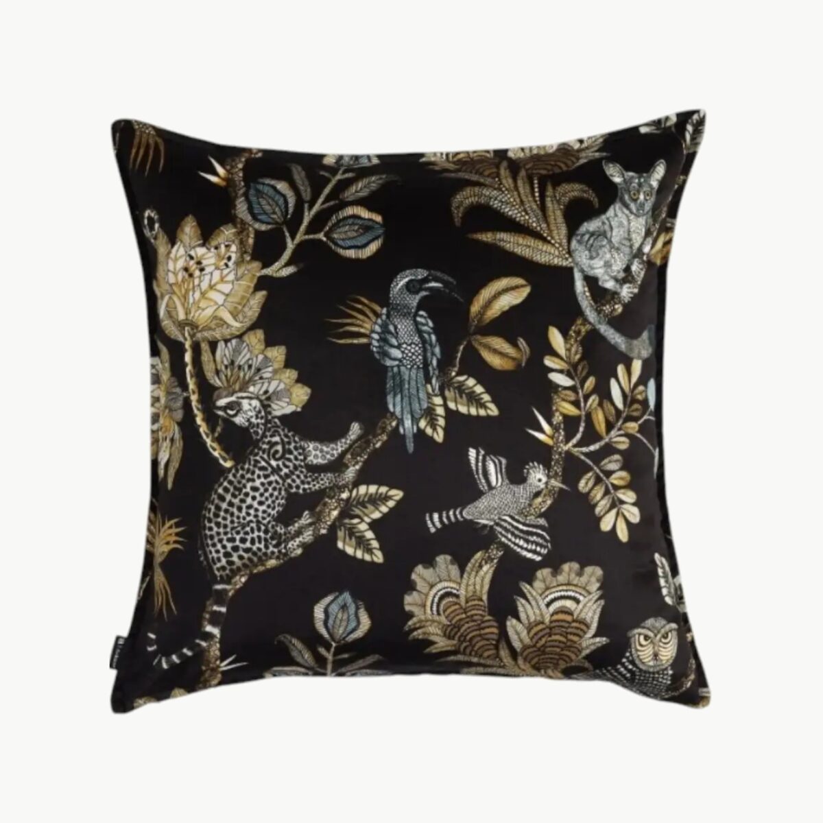 Ardmore Camp Critters Brass putetrekk i fløyel 60x60 cm med dyremønster