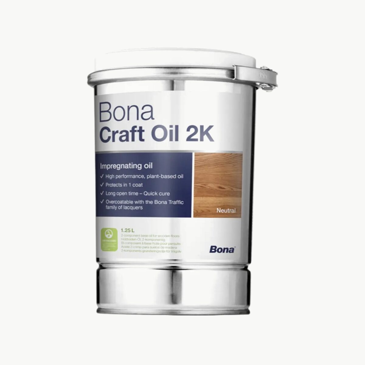 Bona Craft Oil 2K Frost 1 25L hardvoksolje til tregulv