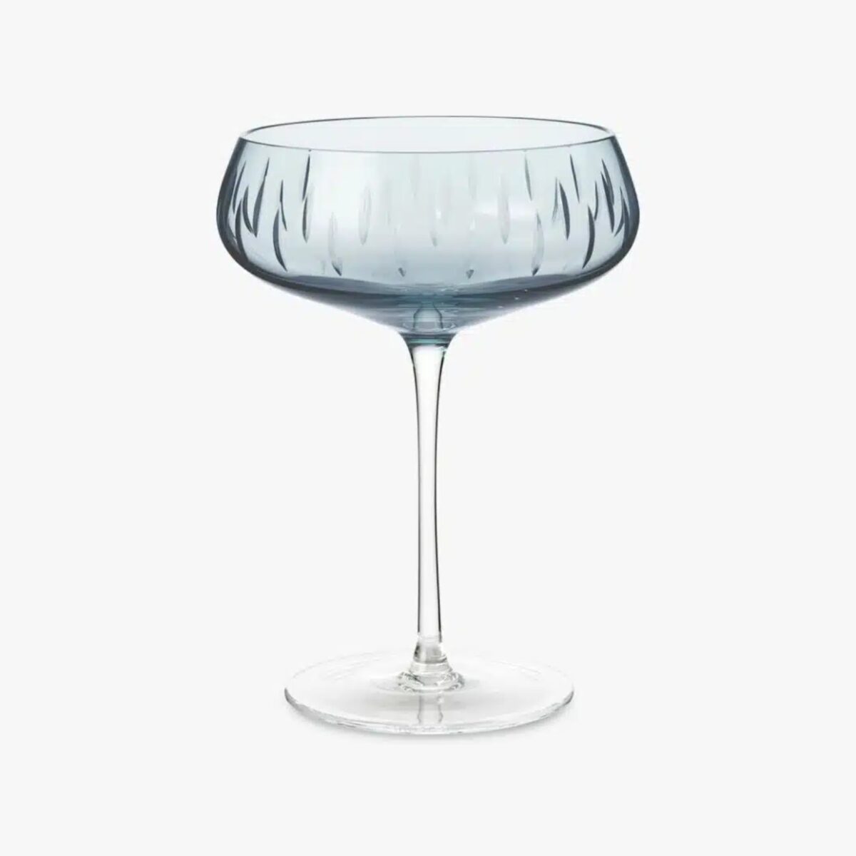 Louise Roe Single Cut Champagneglass, Blue