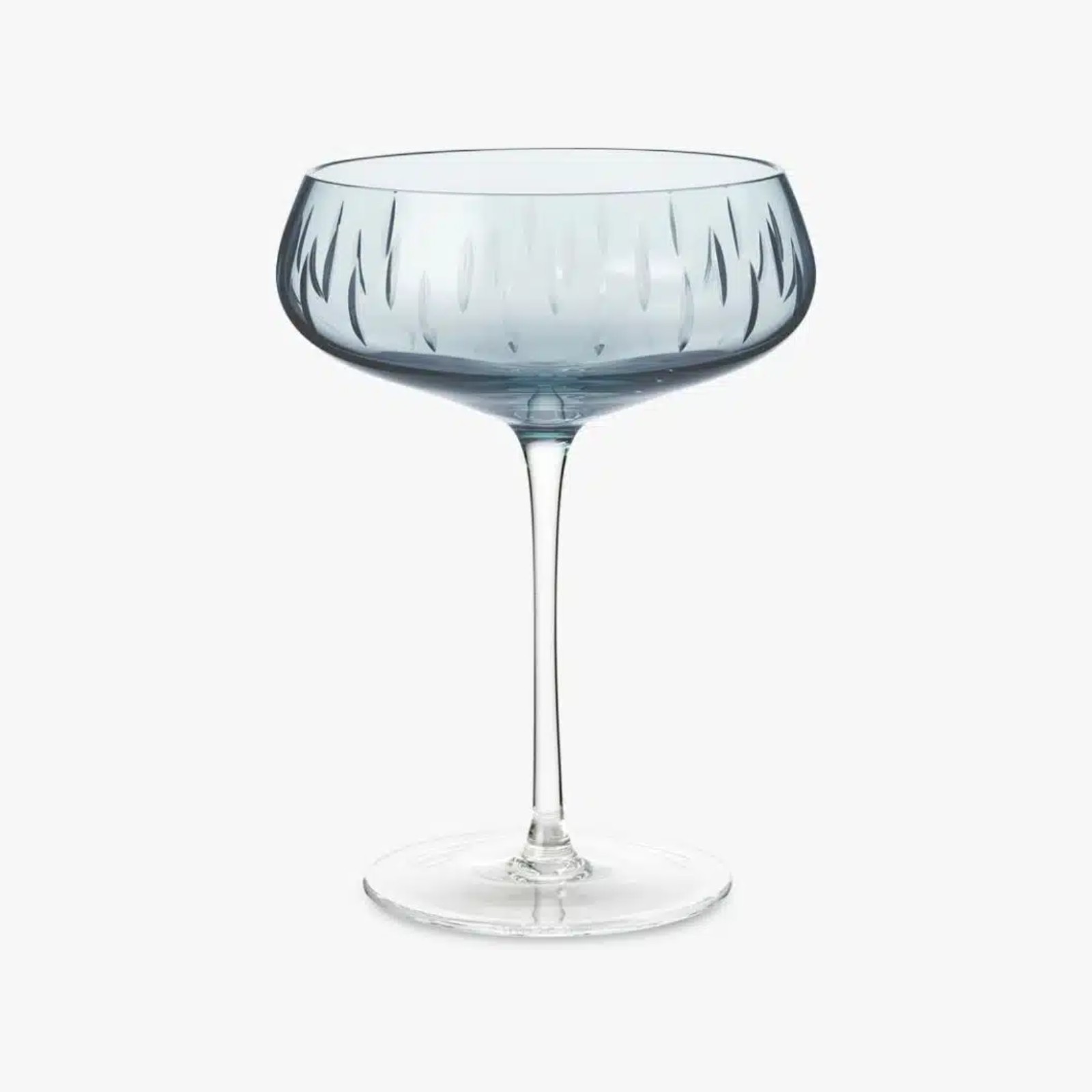 Louise Roe Single Cut Champagneglass, Blue