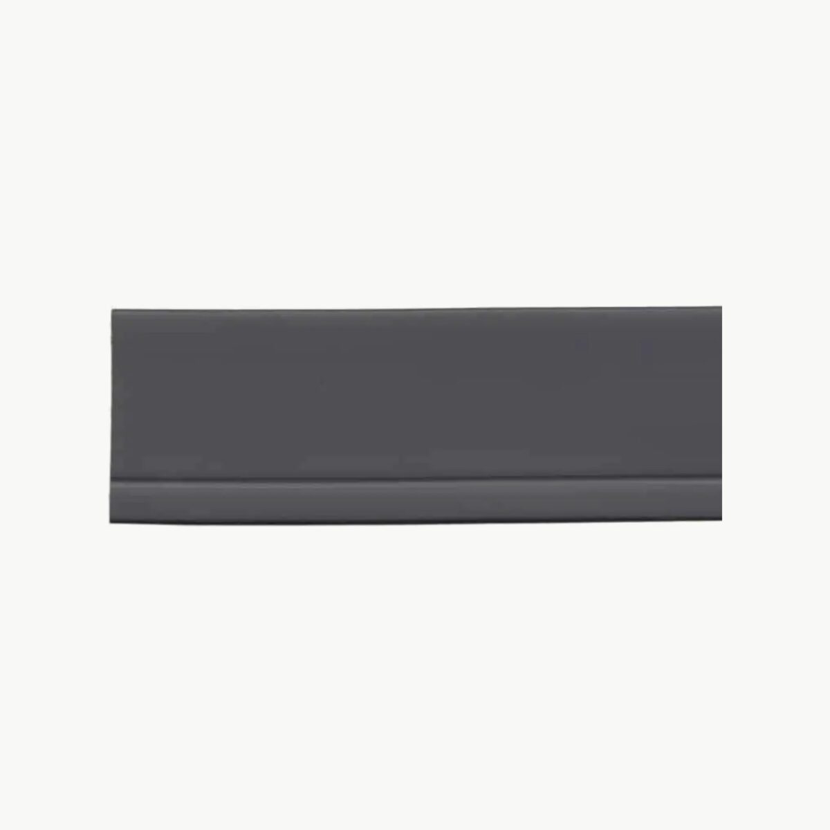 Fotlist PVC m/tape 50mm Koksgrå