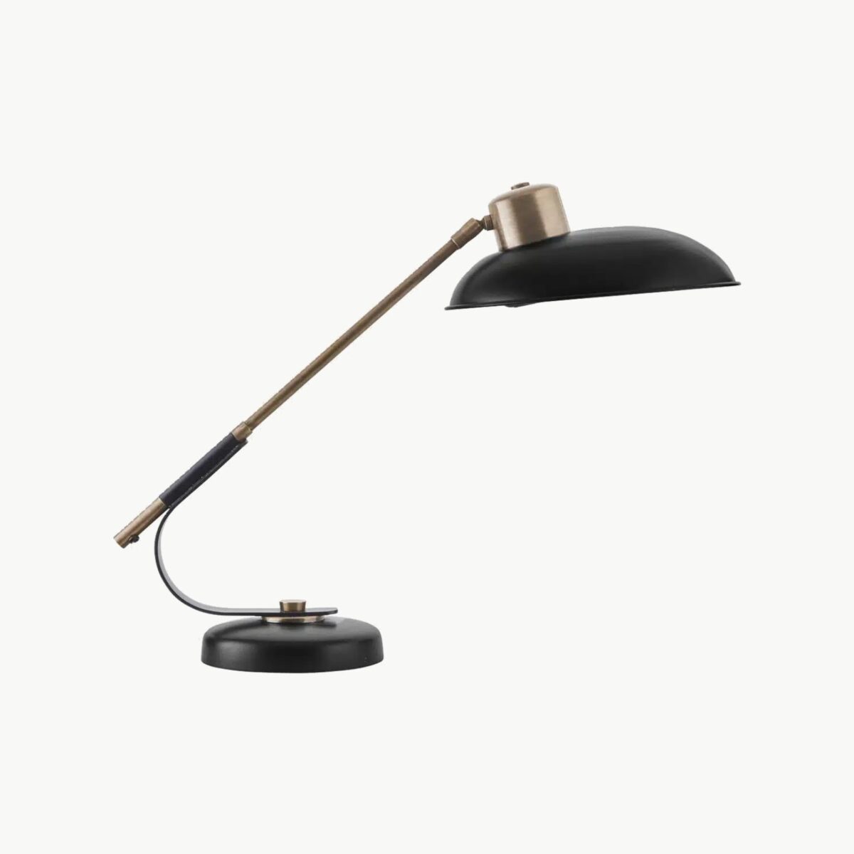 Bordlampe, Art Deco, Svart