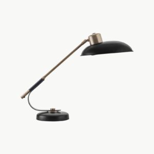 Bordlampe, Art Deco, Svart