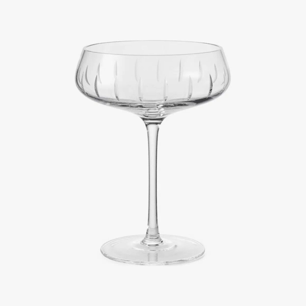 Louise Roe Singel Cut Champagneglass, Klar
