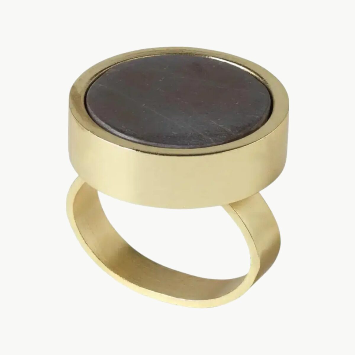 Marmor Serviettring, Toffee/Gold