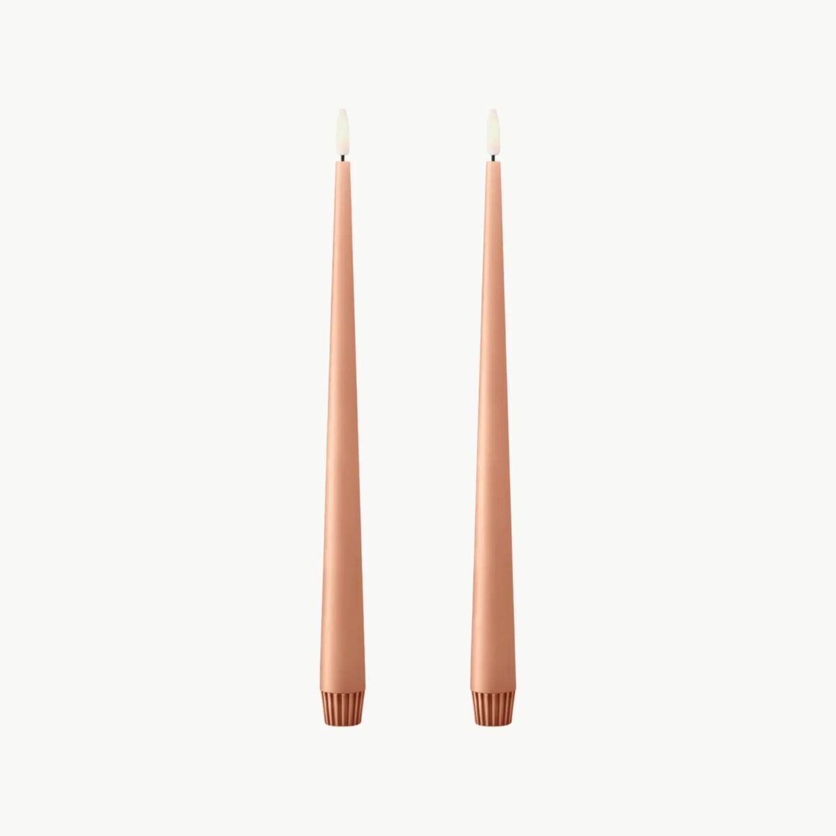 LED-stearinlys Rosy Caramel No. 20 – 30 cm (2 stk)