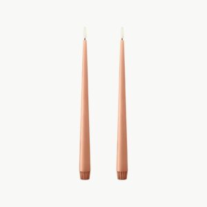 LED-stearinlys Rosy Caramel No. 20 – 30 cm (2 stk)