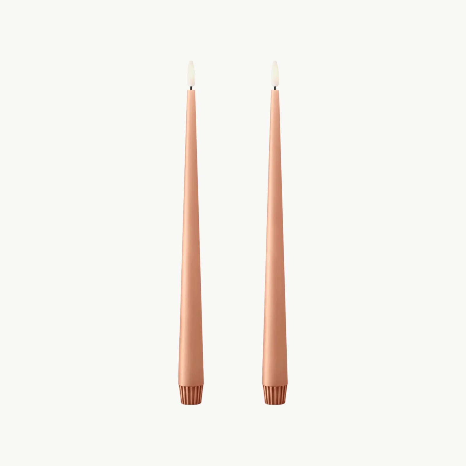 LED-stearinlys Rosy Caramel No. 20 – 30 cm (2 stk)