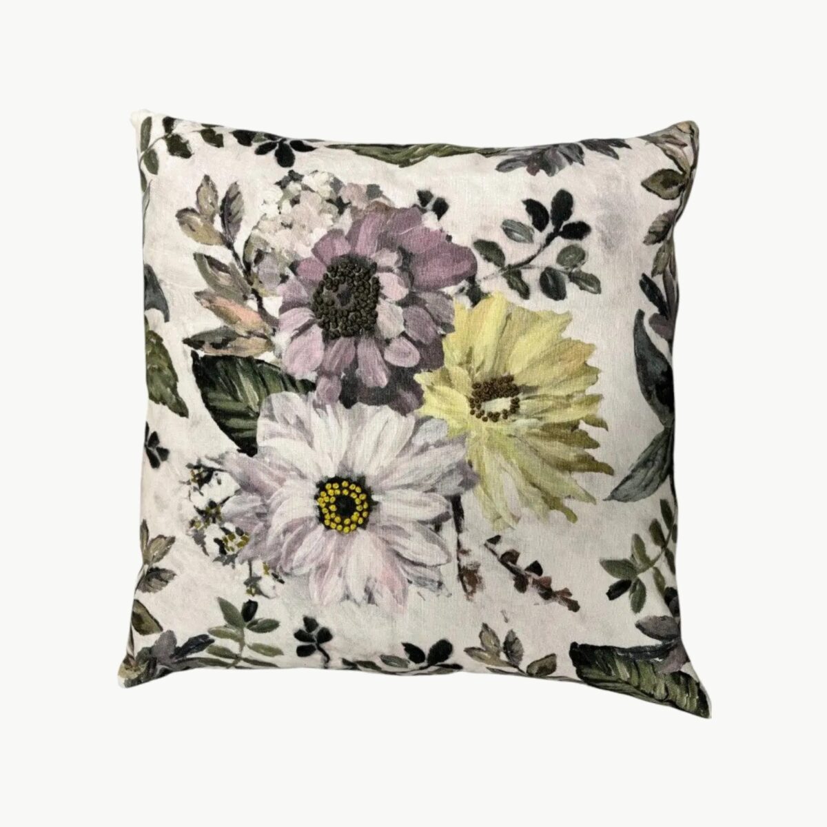 Designers Guild pyntepute med klassisk mønster i sinkgrå nyanser