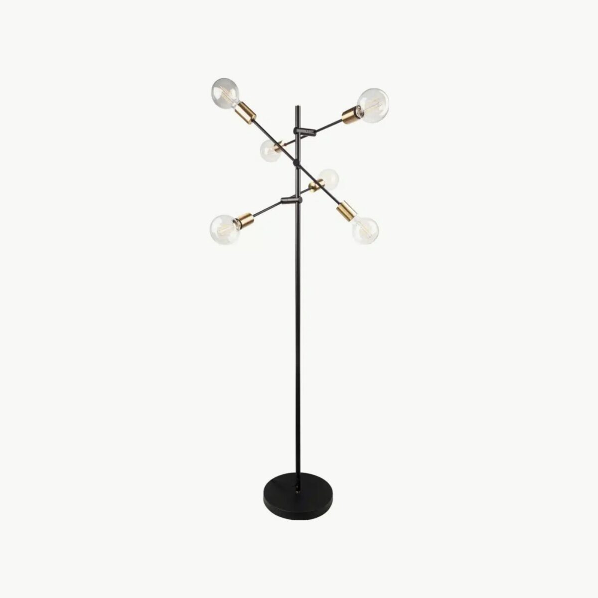 Dome Deco Metal Black & Gold Gulvlampe