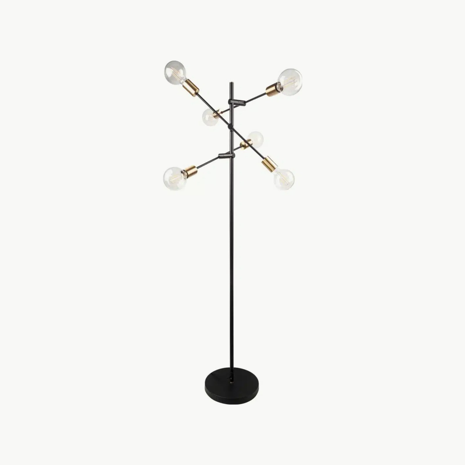 Dome Deco Metal Black & Gold Gulvlampe