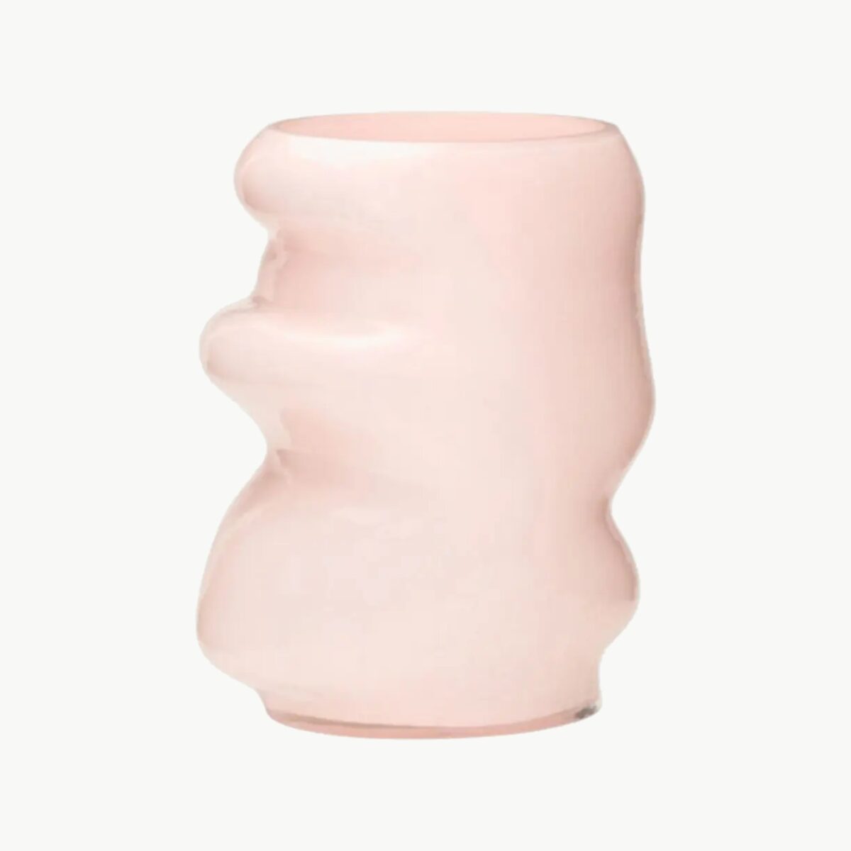 Hübsch Lote Vase Pink – Skulpturell Glassvase 20 cm