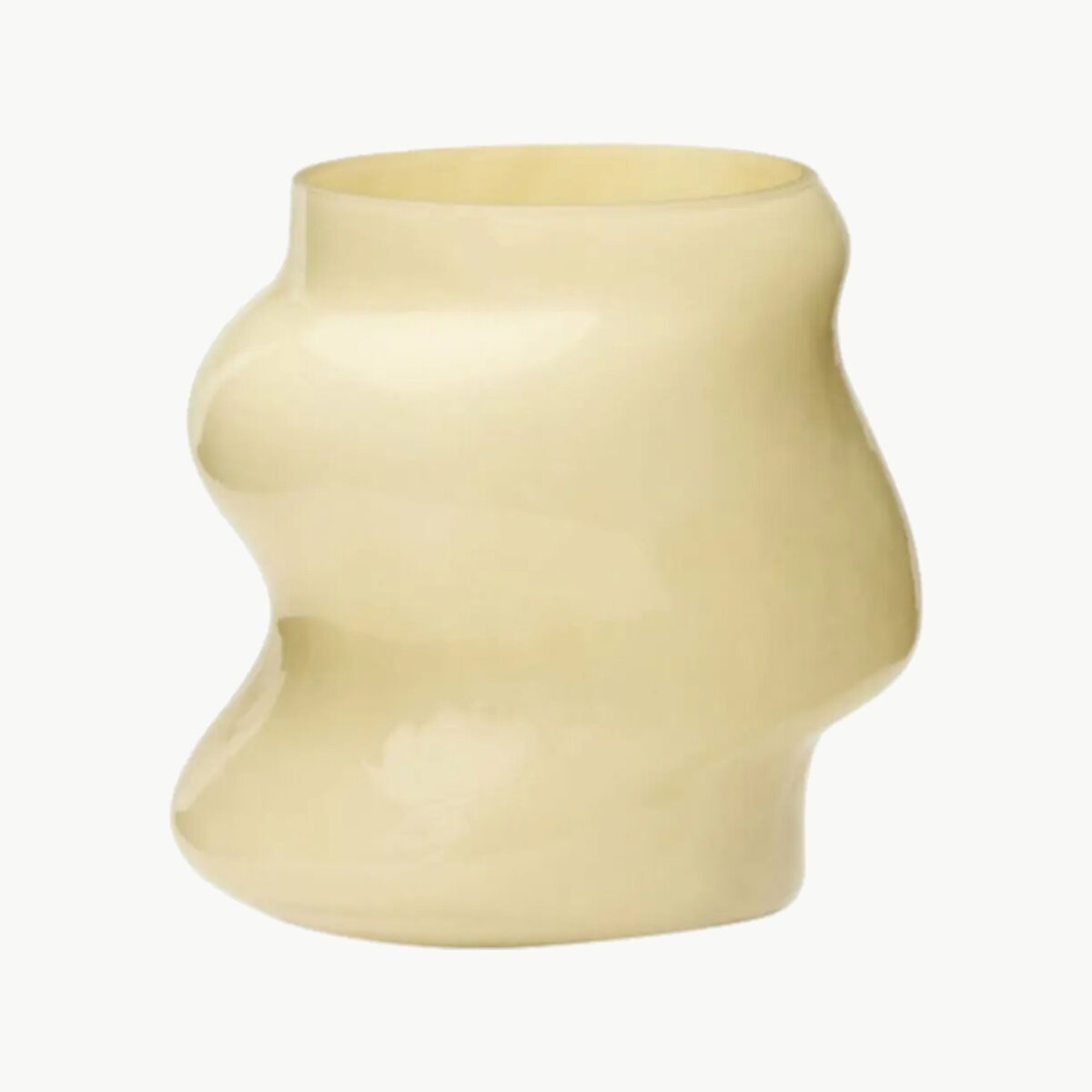 Hübsch Lote Vase Sand – Skulpturell Glassvase 20 cm