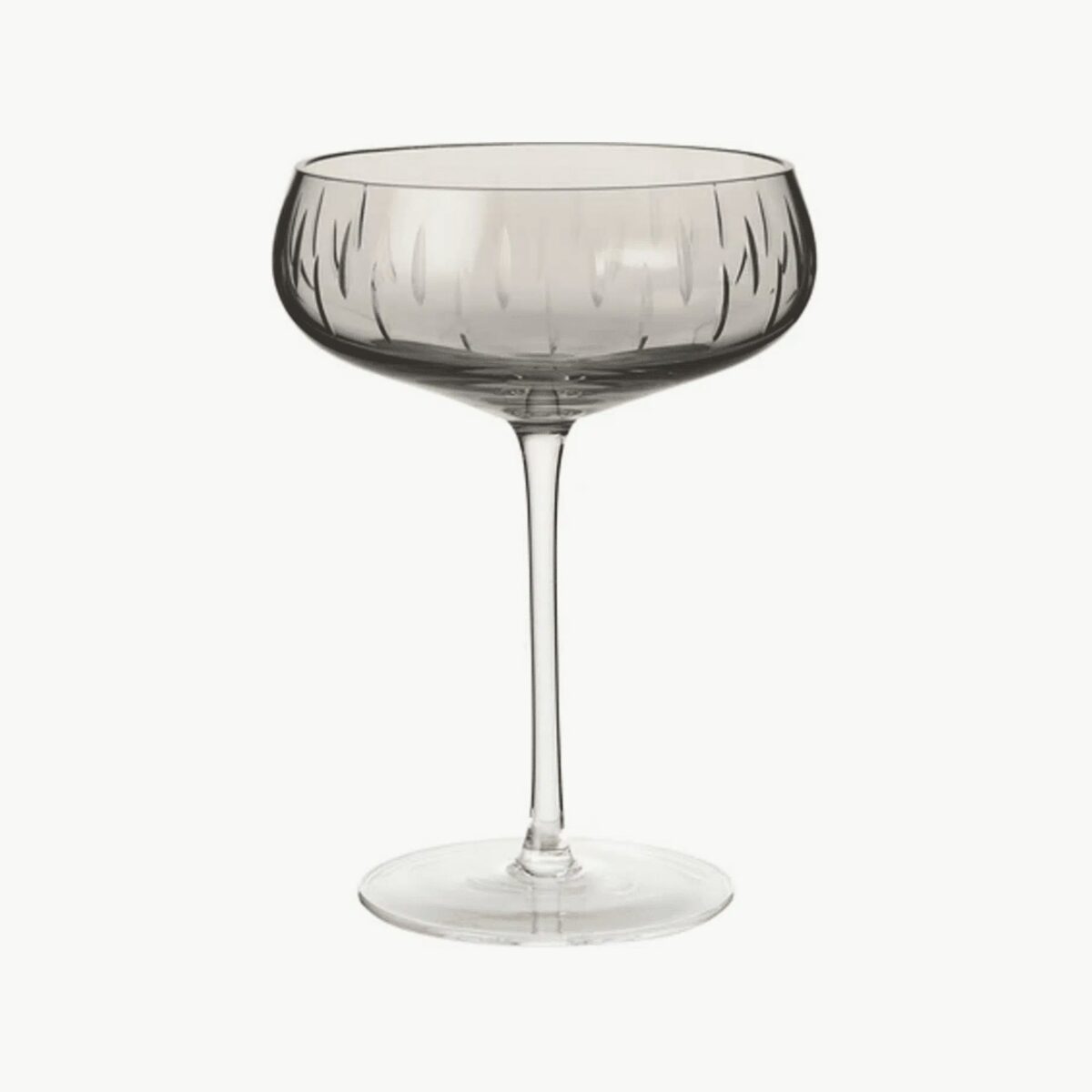 Louise Roe Crystal Champagneglass, Smoke