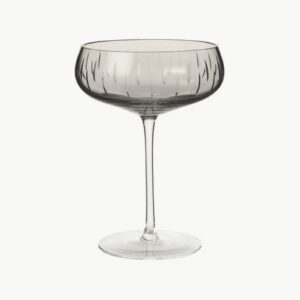 Louise Roe Crystal Champagneglass, Smoke