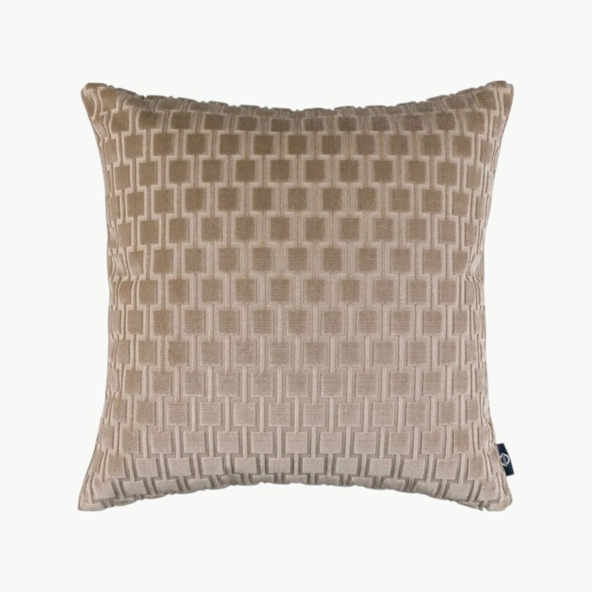 Pyntepute Bakerloo 50 x 50 cm med geometrisk mønster i beige toner