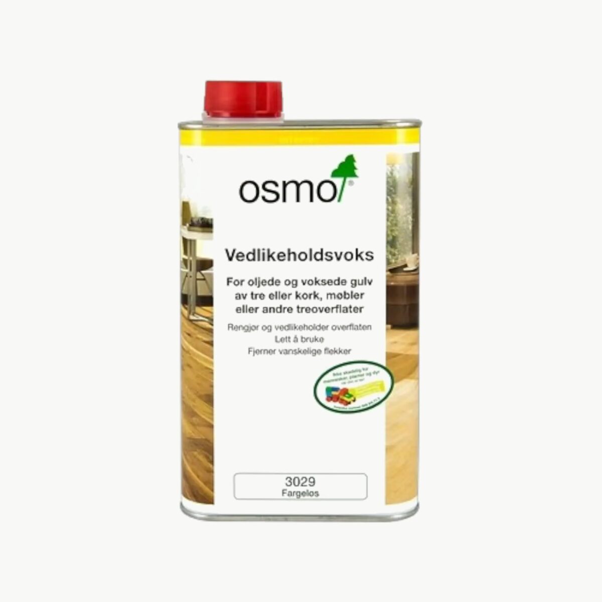 Osmo Rens og Vedlikeholdsvoks 3029 Klar 1 Liter for rengjøring og vedlikehold av treoverflater