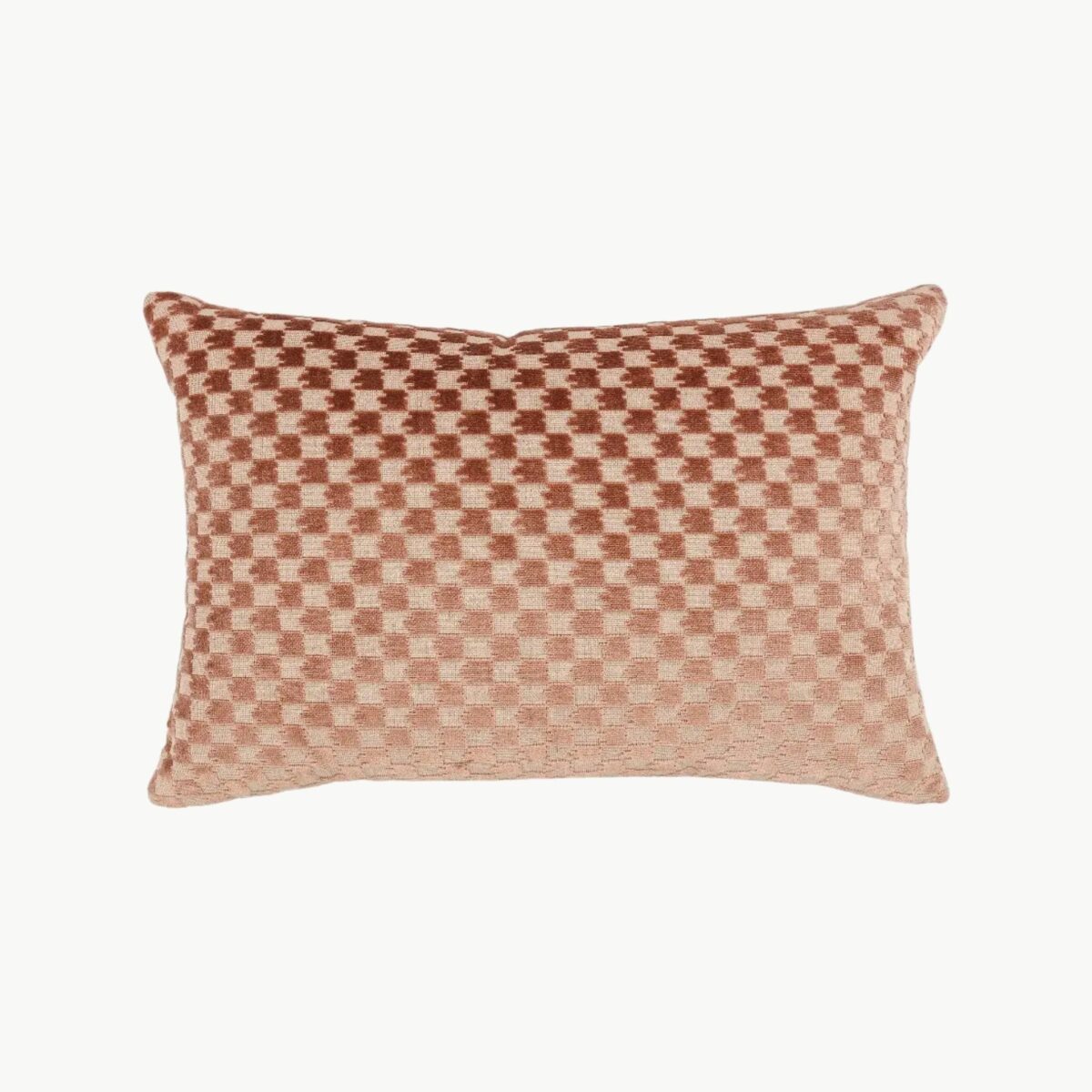 Pyntepute Eden 40 x 60 cm med houndstooth-mønster i dusty pink