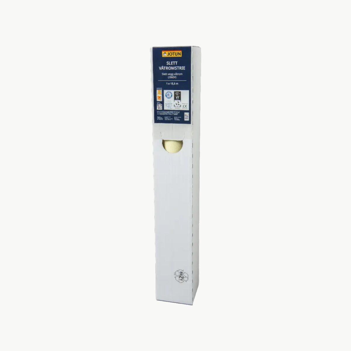 Jotun slett vegg våtrom J960V 15,5 m glassfiberstrie