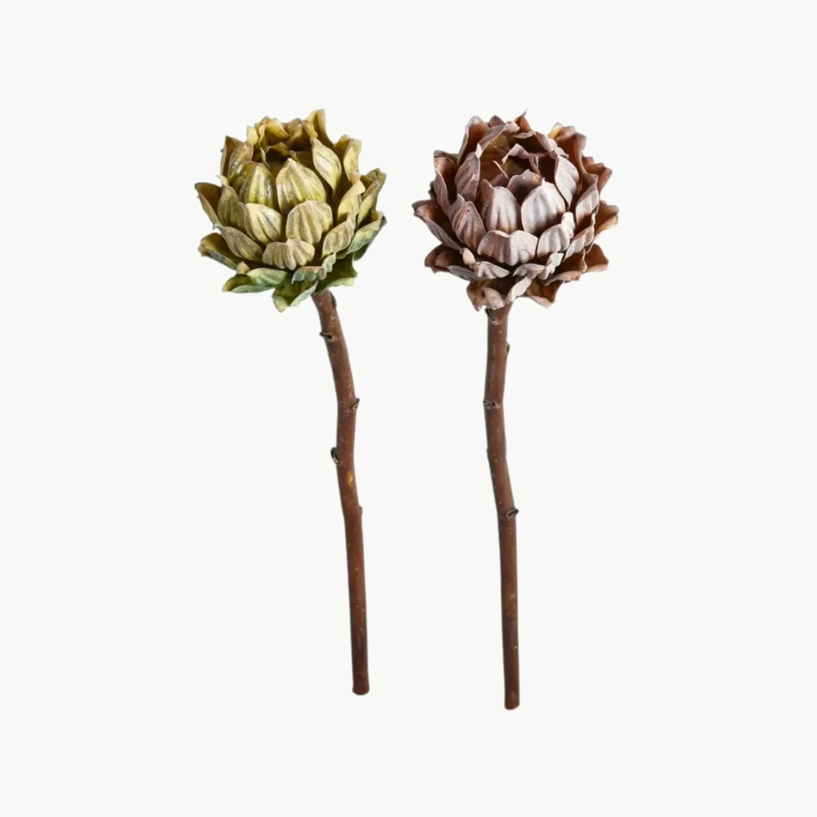 Kunstig protea stilk i dusty rose farge