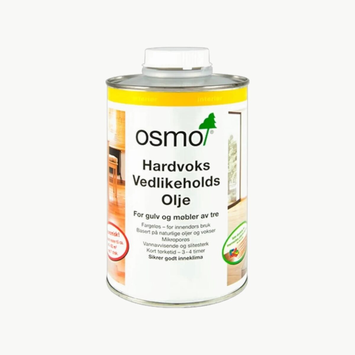 Osmo Hardvoks Vedlikeholdsolje 3081 Silkematt 1 Liter for vedlikehold av oljede og voksede treoverflater