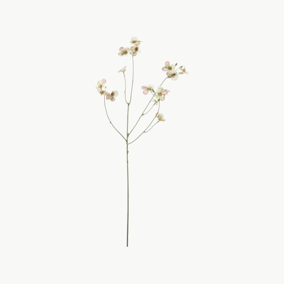 Dekorativ Pensé stilk 63 cm med små blomster i lyse toner