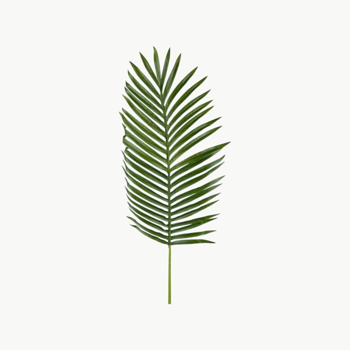 Kunstig palmeblad i grønn farge med lang og naturtro form