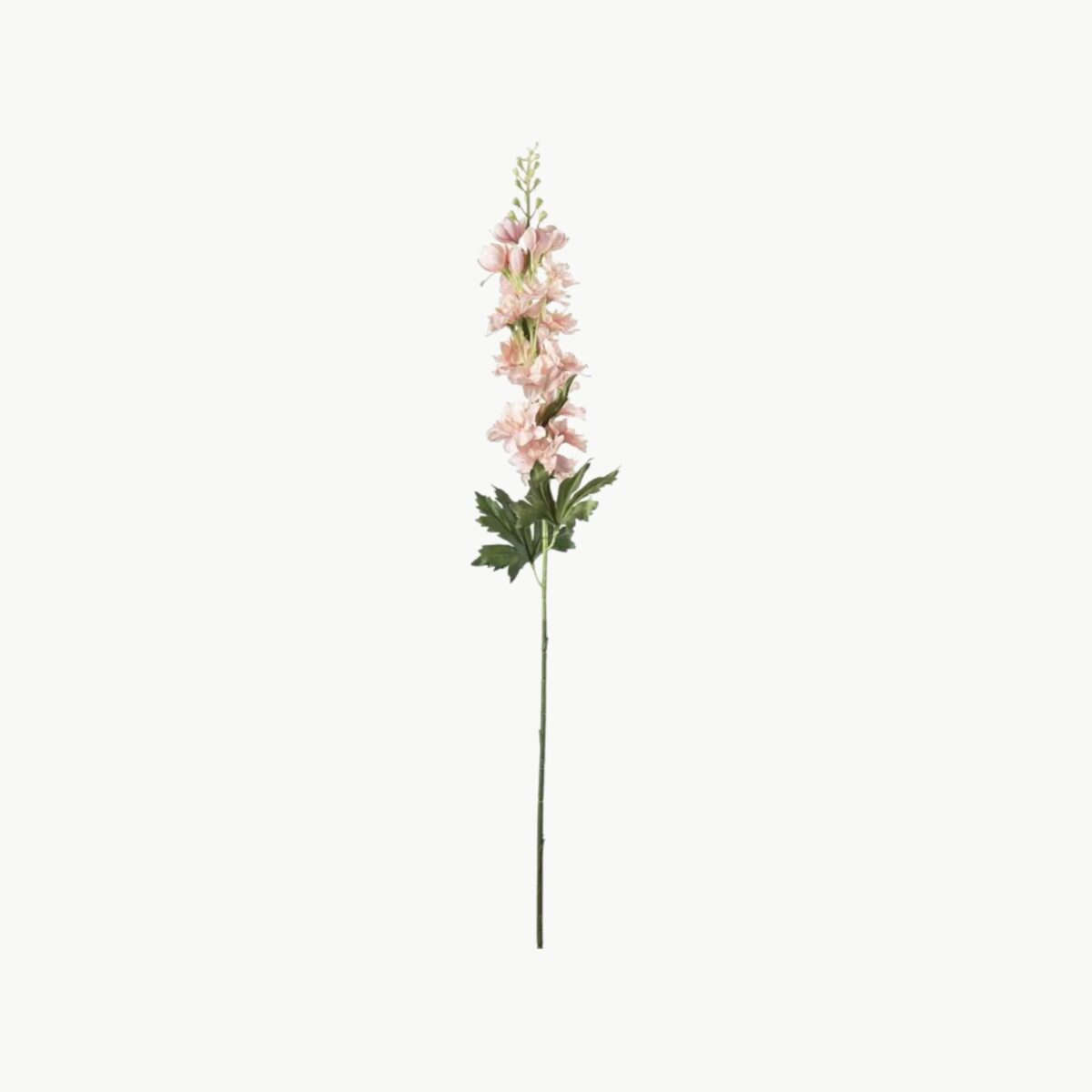 Kunstig delphinium blomst i rosa med naturtro blomster