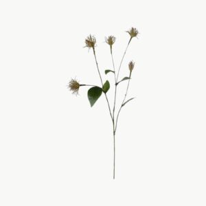 Kunstig clematis stilk i grønn farge med slyngende form og dekorative blomster
