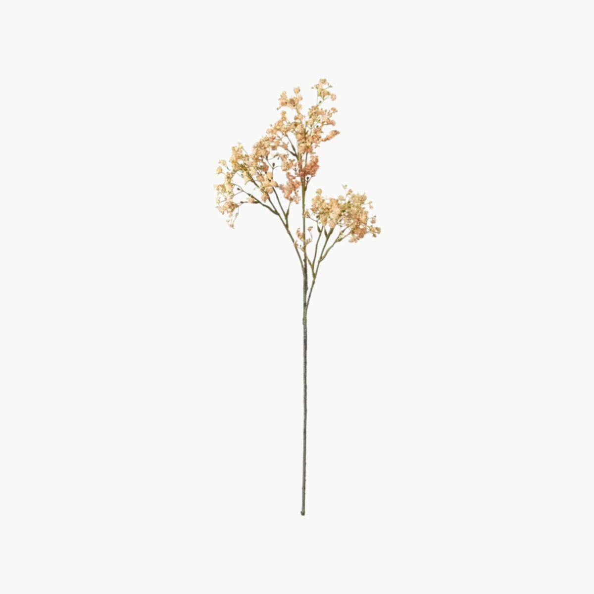 Kunstig brudeslør i oransje farge med små blomster og naturtro uttrykk