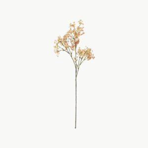 Kunstig brudeslør i oransje farge med små blomster og naturtro uttrykk