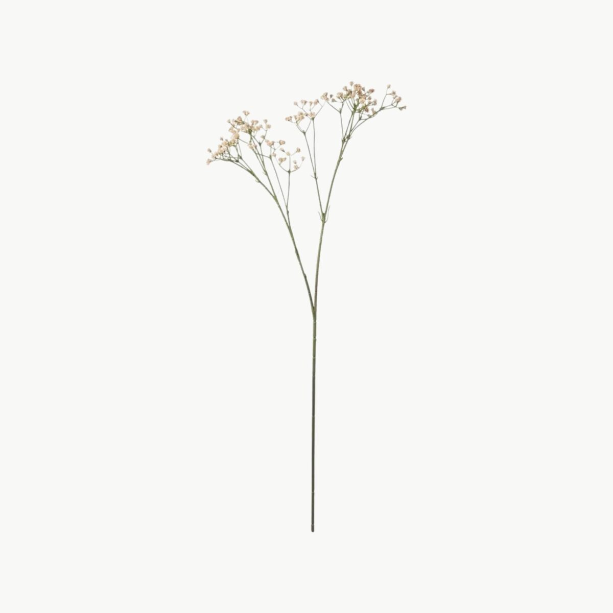Kunstig brudeslør i beige farge med små luftige blomster