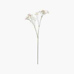 Kunstig brudeslør i beige farge med små luftige blomster